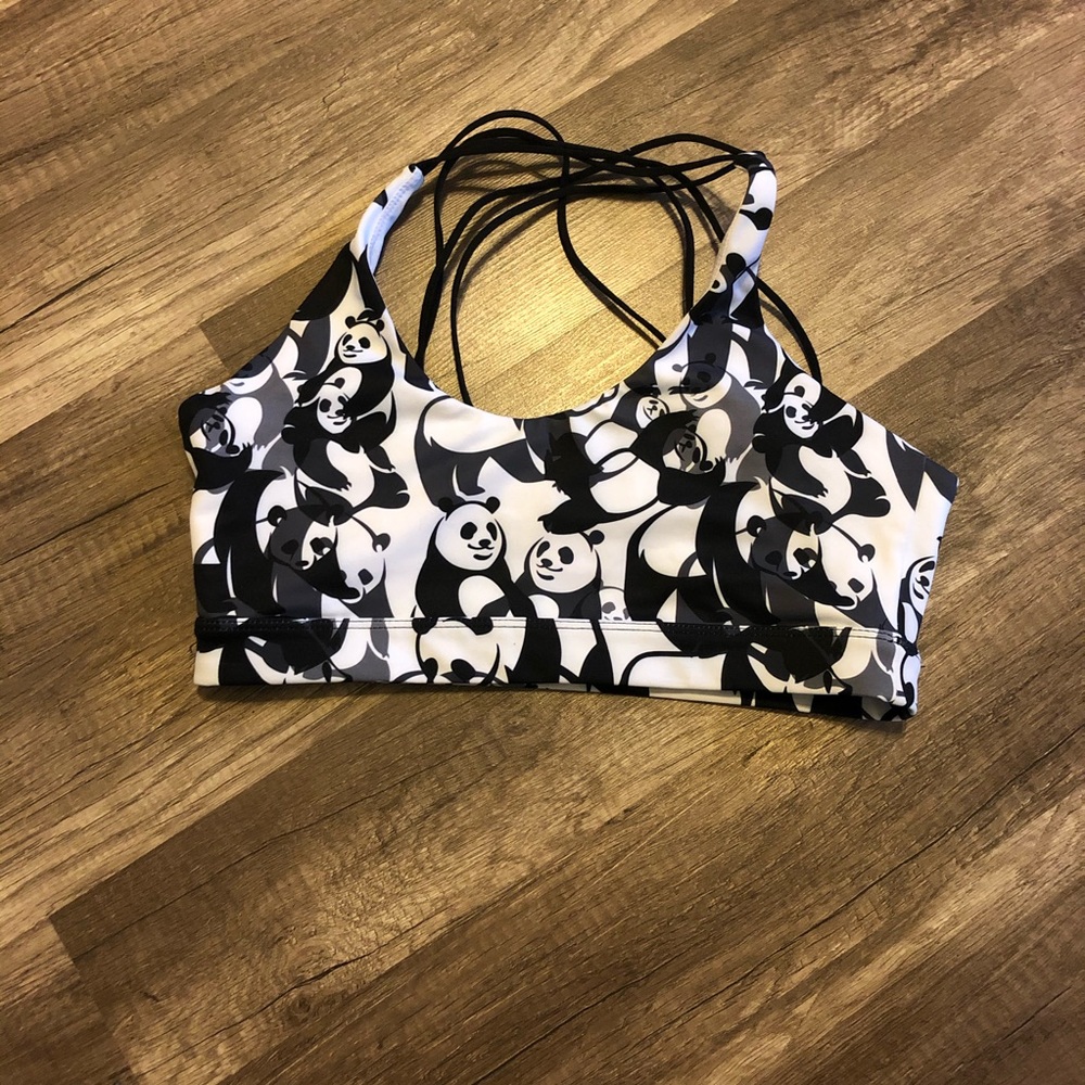 Panda strappy sports bra